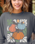 Abstract Fall Pumpkin Graphic Fleece Sweatshirts