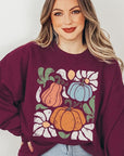 Abstract Fall Pumpkin Graphic Fleece Sweatshirts