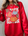 Abstract Fall Pumpkin Graphic Fleece Sweatshirts