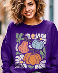 Abstract Fall Pumpkin Graphic Fleece Sweatshirts