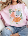 Abstract Fall Pumpkin Graphic Fleece Sweatshirts