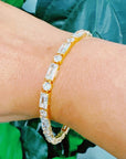 Mixed Shape Sparkle Tennis Bracelet