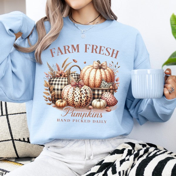PLUS Farm Fresh Pumpkins Women's Fall Sweatshirt