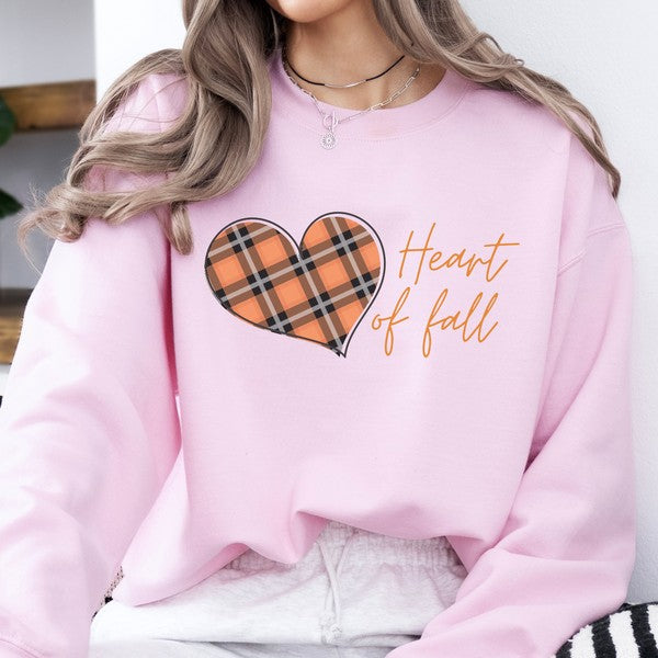 PLUS Plaid Heart of Fall Women's Sweatshirt