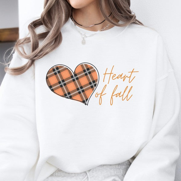 PLUS Plaid Heart of Fall Women's Sweatshirt
