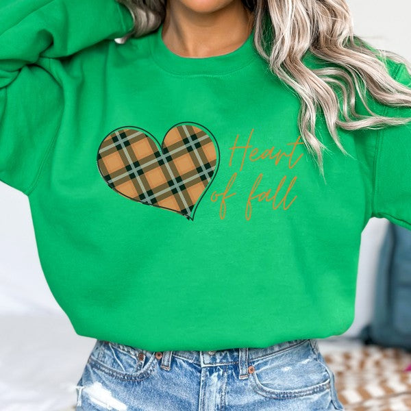 PLUS Plaid Heart of Fall Women's Sweatshirt