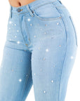 GJG Denim Vegas Glam Bell Bottom Jean in Light Wash