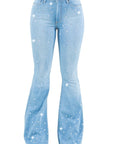 GJG Denim Vegas Glam Bell Bottom Jean in Light Wash