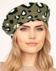 Leopard Stretchy Beret