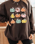 Pumpkins & Daisies Graphic Fleece Sweatshirts