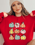 Pumpkins & Daisies Graphic Fleece Sweatshirts