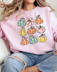 Pumpkins & Daisies Graphic Fleece Sweatshirts