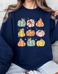 Pumpkins & Daisies Graphic Fleece Sweatshirts