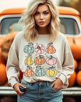 Pumpkins & Daisies Graphic Fleece Sweatshirts