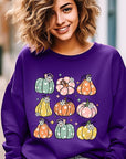 Pumpkins & Daisies Graphic Fleece Sweatshirts