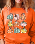 Pumpkins & Daisies Graphic Fleece Sweatshirts