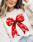 Christmas Snowflakes Bow Graphic Sweatshirts