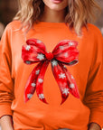 Christmas Snowflakes Bow Graphic Sweatshirts