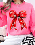 Christmas Snowflakes Bow Graphic Sweatshirts