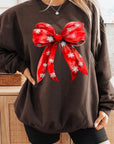 Christmas Snowflakes Bow Graphic Sweatshirts