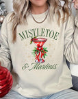 Mistletoe & Martinis Graphic Fleece Sweatshirts