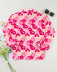 Women Floral Print Puff Sleeve Buttoned Shirt