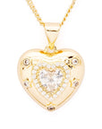 CZ Heart Pendant Necklace