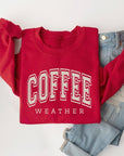 Coffee Weather Graphic Fleece Sweatshirts