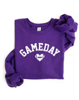 Game Day Football Heart Graphic Sweatshirts