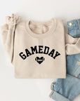 Game Day Football Heart Graphic Sweatshirts