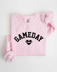 Game Day Football Heart Graphic Sweatshirts