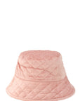 Quilted Velvet and Fur Reversible Bucket Hat