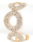 Rhinestone Circle Statement Bracelet