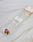 Rose Bud Love Heart Necklace