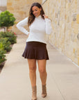 Julia Rose The Britt - Brown Skort