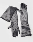 Above Elbow Polkadot Lace Gloves