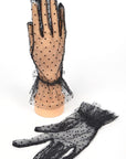 Polkadot Ruffle Lace Gloves