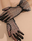 Polkadot Ruffle Lace Gloves