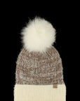 Super Soft Yarn Beanie with Faux Fur Pom