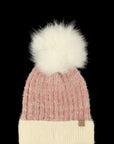 Super Soft Yarn Beanie with Faux Fur Pom