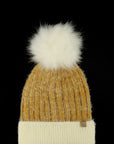 Super Soft Yarn Beanie with Faux Fur Pom