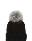 Basic Knit Cuffed Pom Beanie