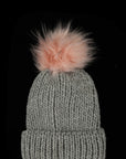 Basic Knit Cuffed Pom Beanie