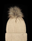 Basic Knit Cuffed Pom Beanie