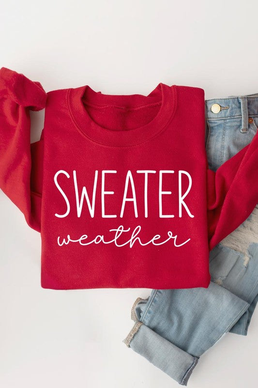 Sweater Weather Graphic Fleece Sweatshirts