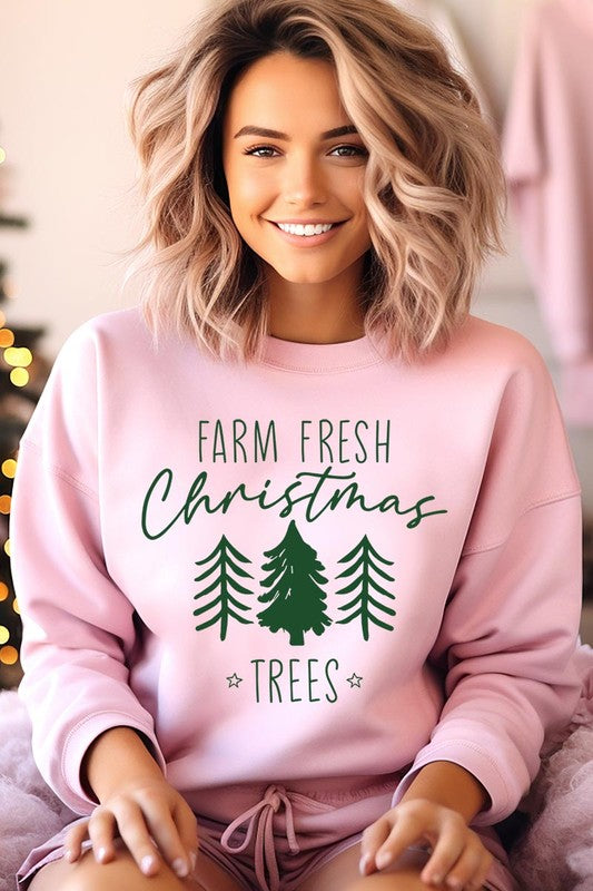 Farm Fresh Christmas Trees Fleece Sweatshirts