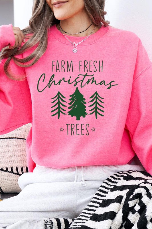 Farm Fresh Christmas Trees Fleece Sweatshirts