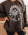 Cute Ghost Book Lover Graphic Fleece Sweatshirts