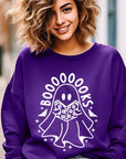 Cute Ghost Book Lover Graphic Fleece Sweatshirts