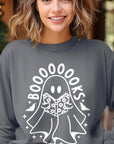 Cute Ghost Book Lover Graphic Fleece Sweatshirts